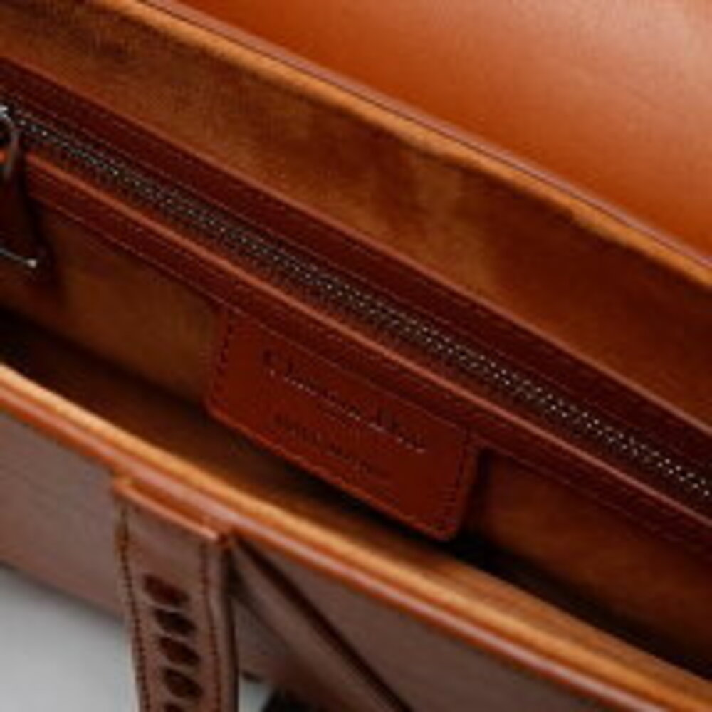 Christian Dior Leather Saddle Bag Shoulder Brown - Picture 11 of 13